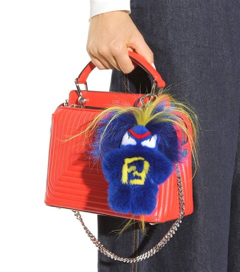 fendi logo bag charm|fendi monster bag charm.